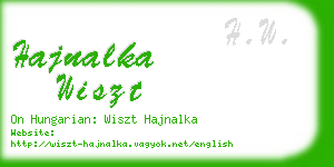 hajnalka wiszt business card